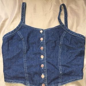 Gap denim crop top